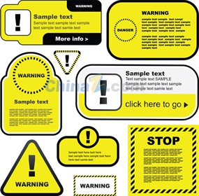 警示标牌矢量素材下载